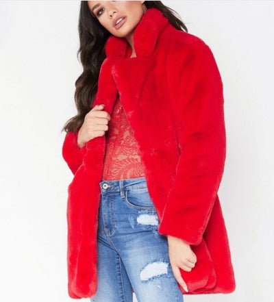 Women's Faux Fur Long Jacket