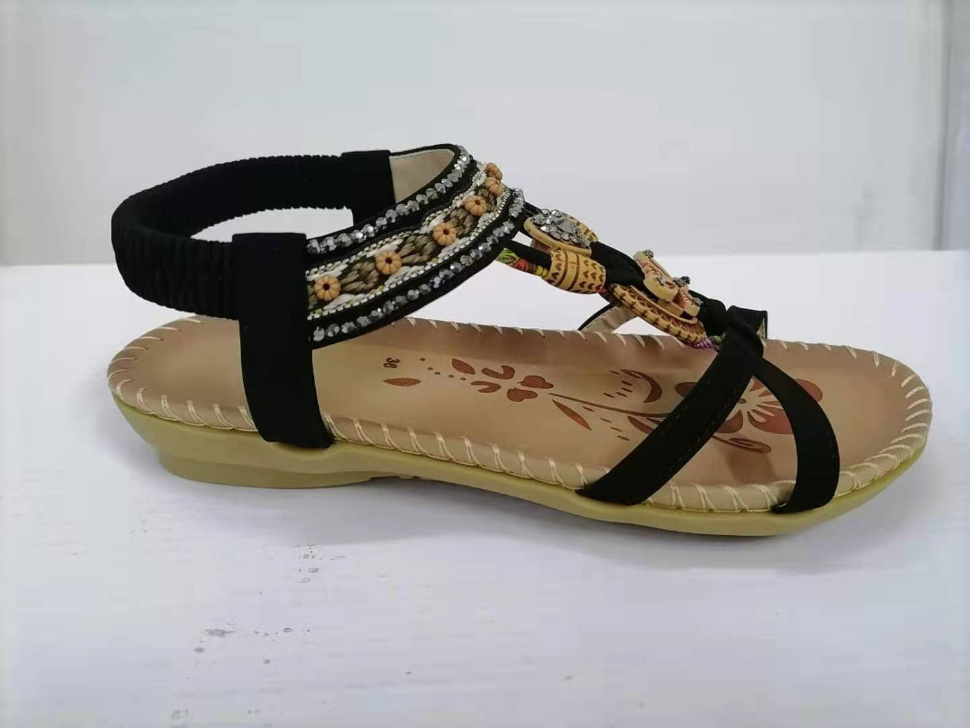 Women's Flower Rhinestone Beach Sandals