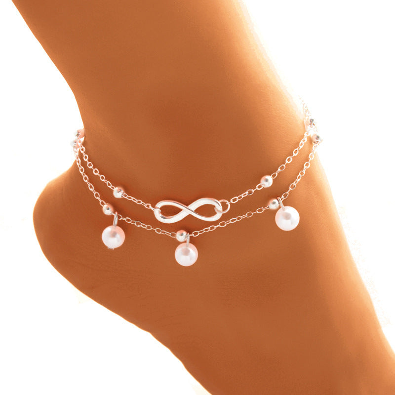 Women's Pearl Infinite Anklet