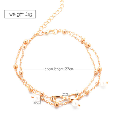 Women's Pearl Infinite Anklet