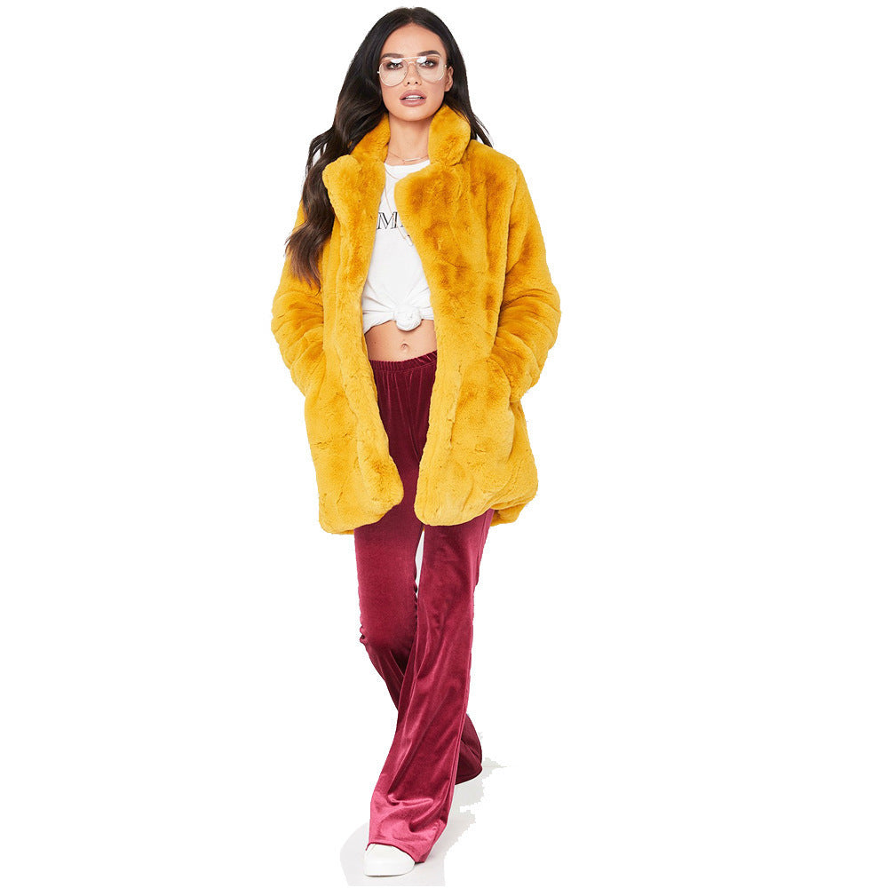 Women's Faux Fur Long Jacket