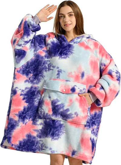 Women's Oversized Tie Dyed Blanket Hoodies