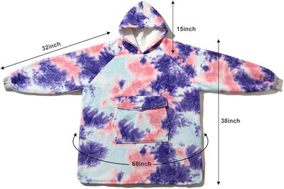 Women's Oversized Tie Dyed Blanket Hoodies