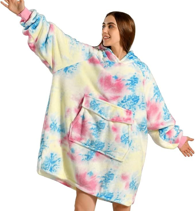 Women's Oversized Tie Dyed Blanket Hoodies