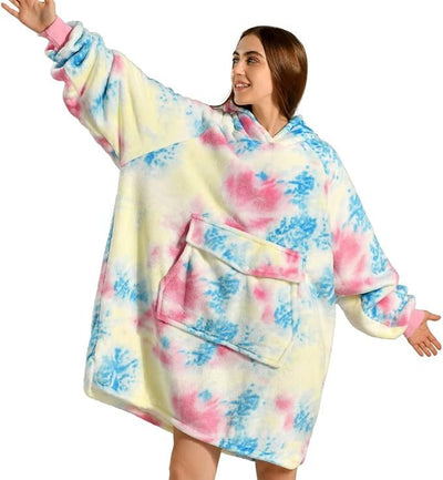 Women's Oversized Tie Dyed Blanket Hoodies
