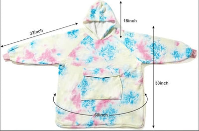 Women's Oversized Tie Dyed Blanket Hoodies