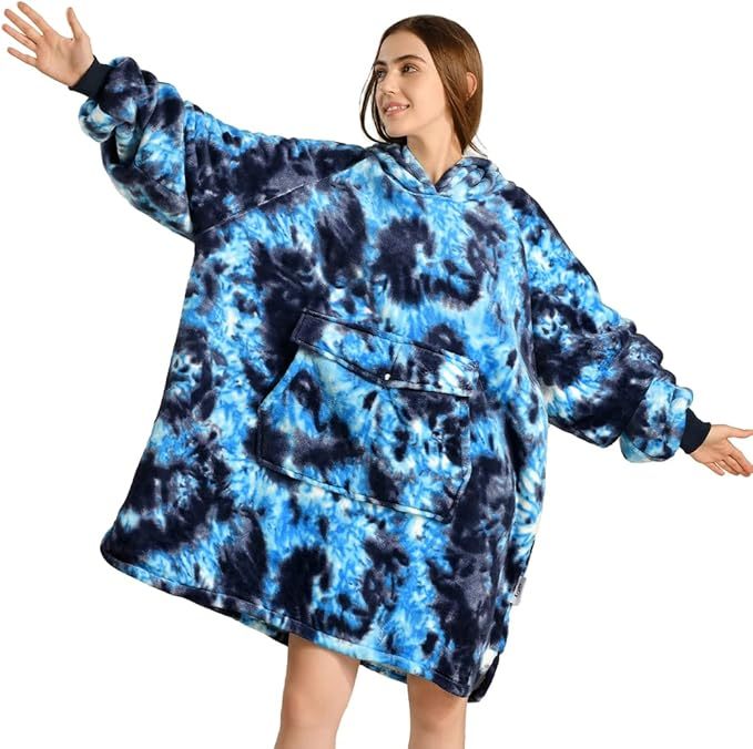 Women's Oversized Tie Dyed Blanket Hoodies