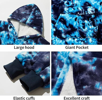 Women's Oversized Tie Dyed Blanket Hoodies