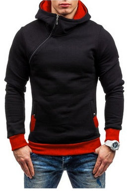 Men's Stylish Oblique Zip Hoodie