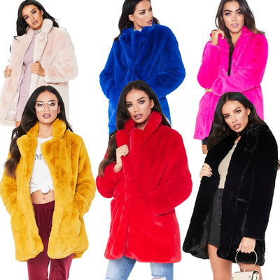 Women's Faux Fur Long Jacket