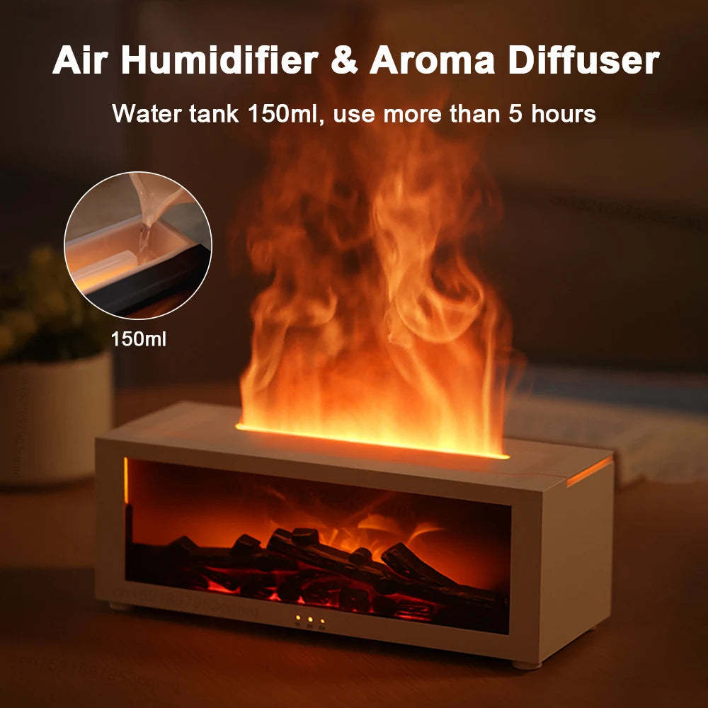 Aromatherapy Mini Fireplace Humidifier
