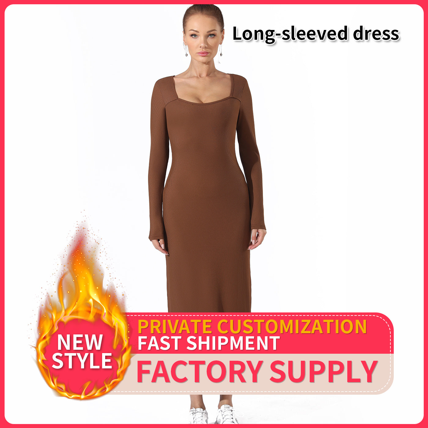 Women's Fashion Long Sleeve Dress