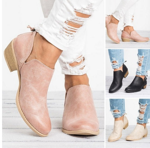 Women's Retro High Heel Ankle Boots