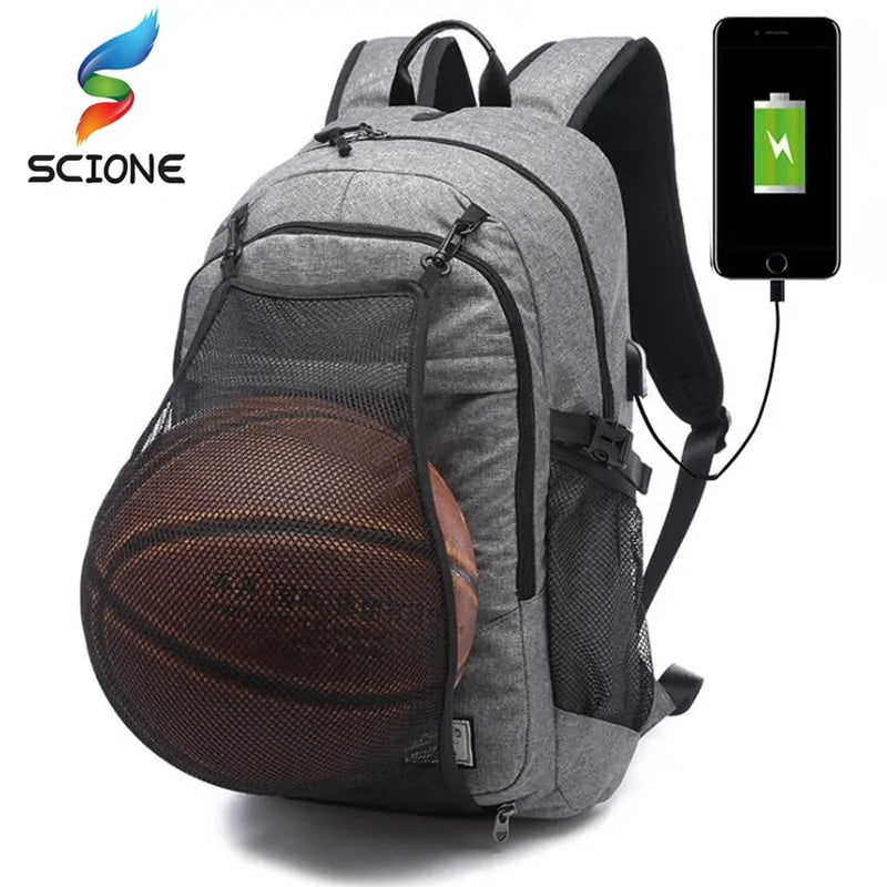 Men's Gym Bag with Built in Charger