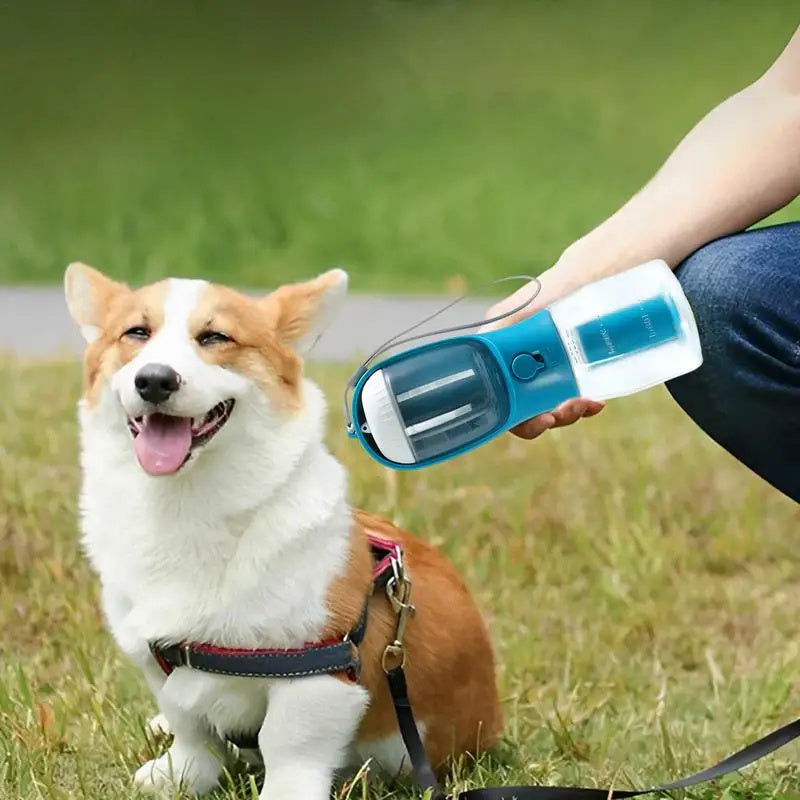 On the Go Pet Feeder and Water Bowl with Waste Bag