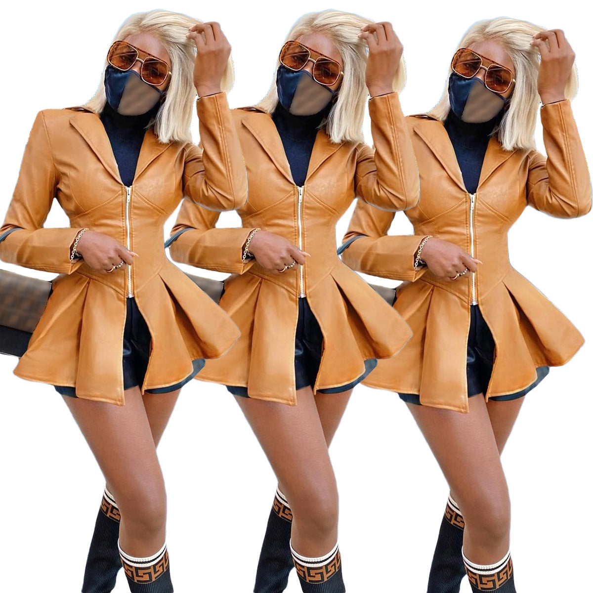 Women's Leather Toned Commuter Jacket