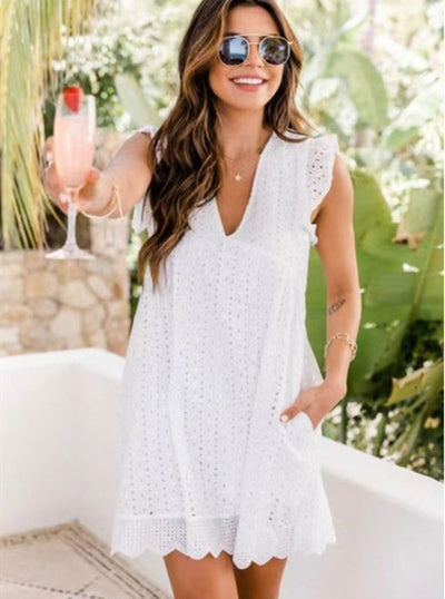 Women's Lace V-Neck Sundress