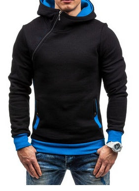 Men's Stylish Oblique Zip Hoodie