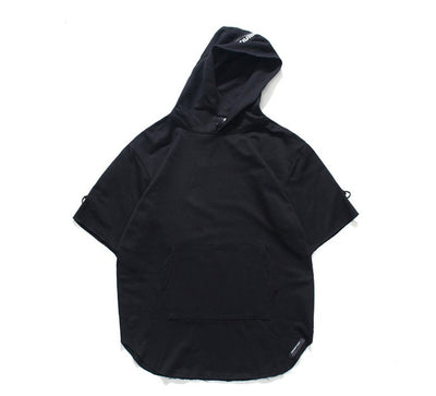 Men's Summer Short Sleeve Loose Hoodie