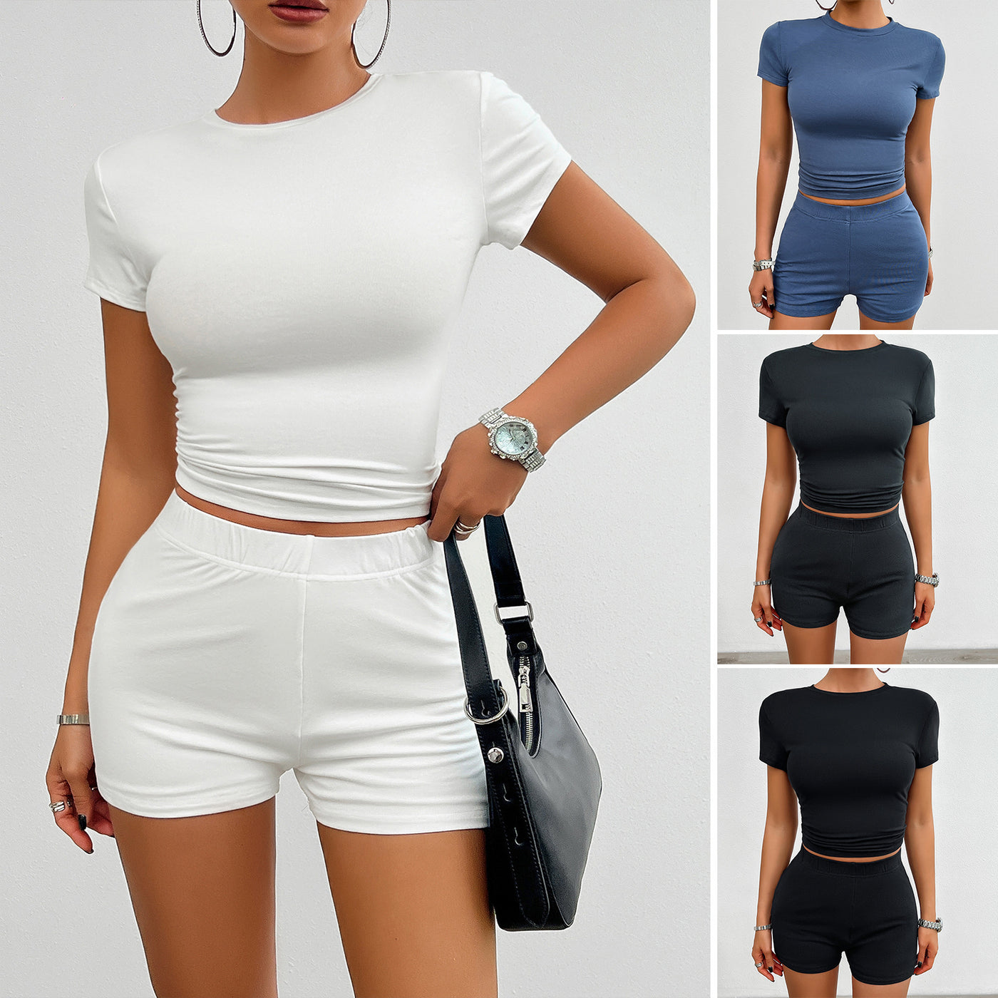 Women's 2 Pc T shirt and Shorts
