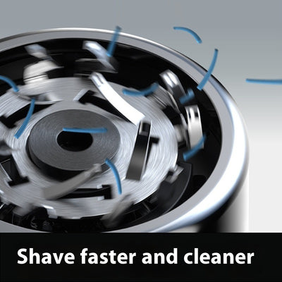 Mini Electric Shaver with Magnetic Suction and Double Cutter Head