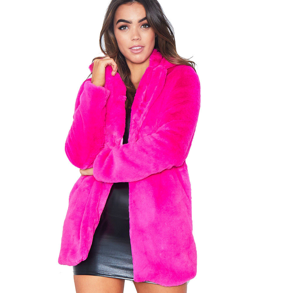 Women's Faux Fur Long Jacket