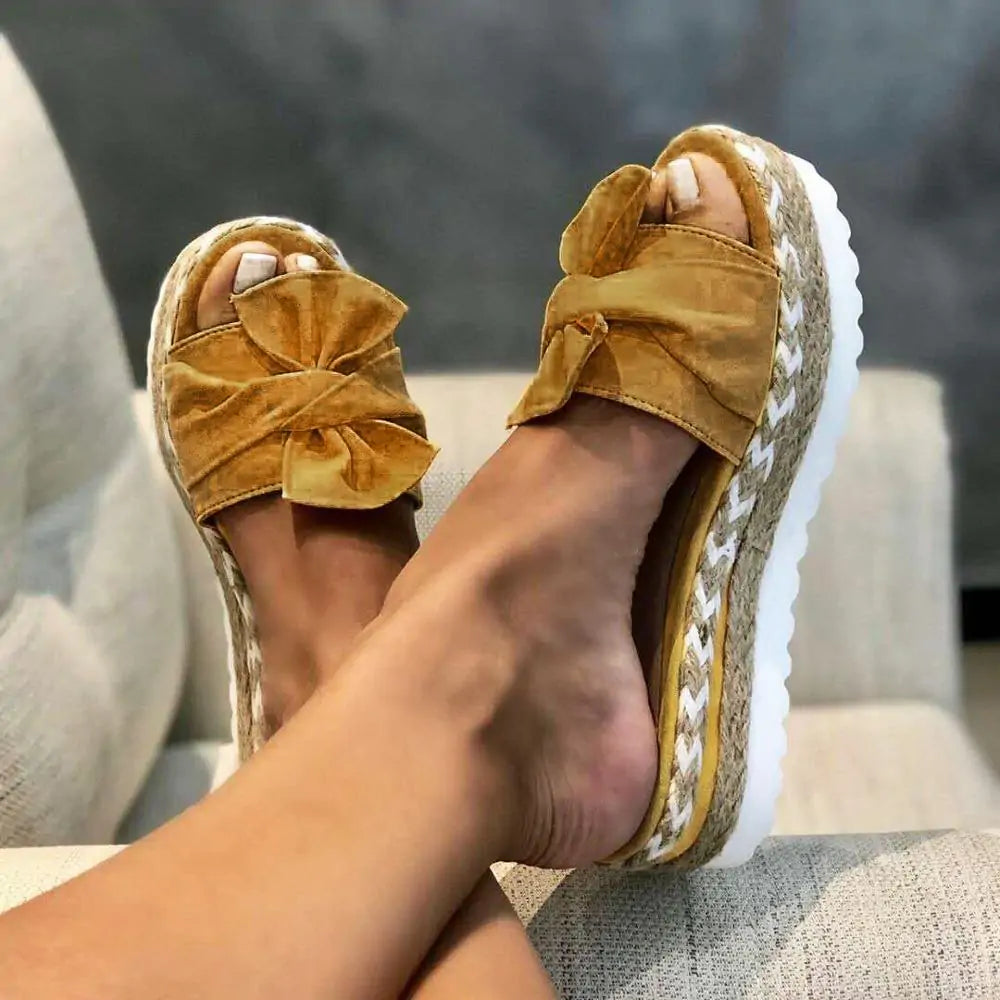 Women's Bow Platform Sandals