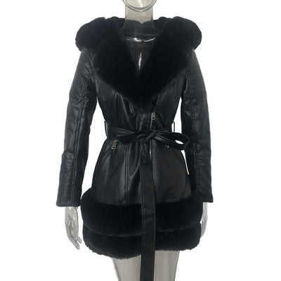 Women's Fashion Leather Fur Jackets