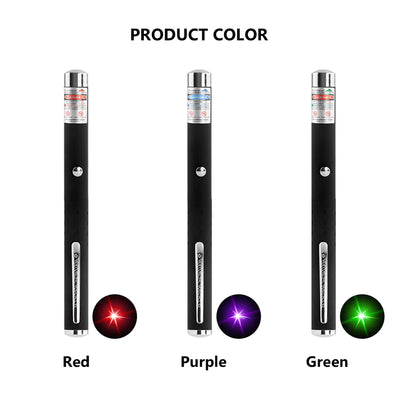 3 Packs 900Mile Laser Light Pointer Pen Green Blue Red Light Visible Beam Lazer