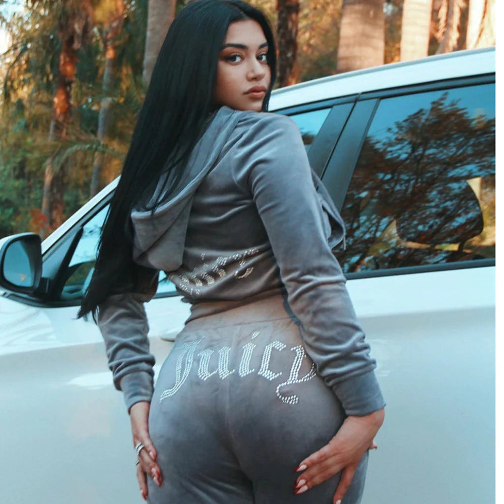 Women's Juicy Hoodie Sweatpants Set