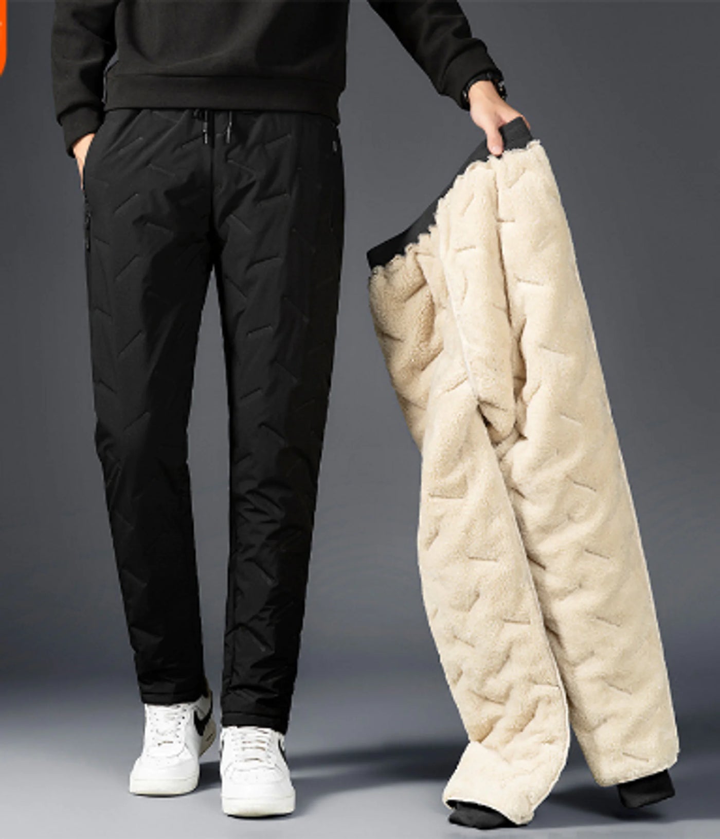 Men's Winter Lambswool Insulated Sweatpants