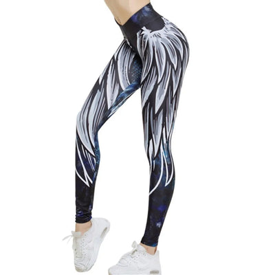 Women's Wing Printed Yoga Leggings