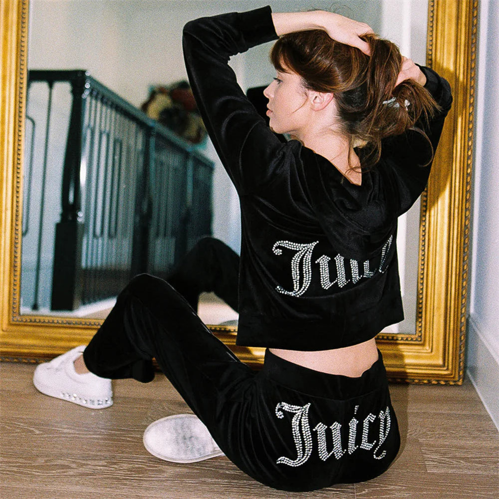 Women's Juicy Hoodie Sweatpants Set