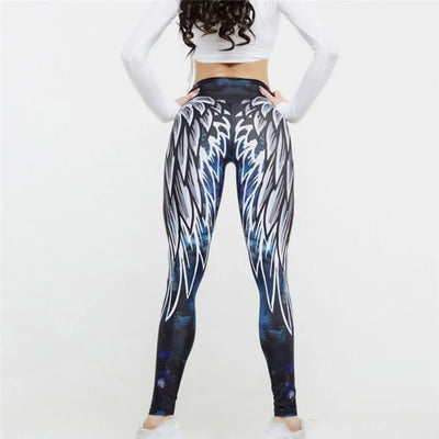 Women's Wing Printed Yoga Leggings