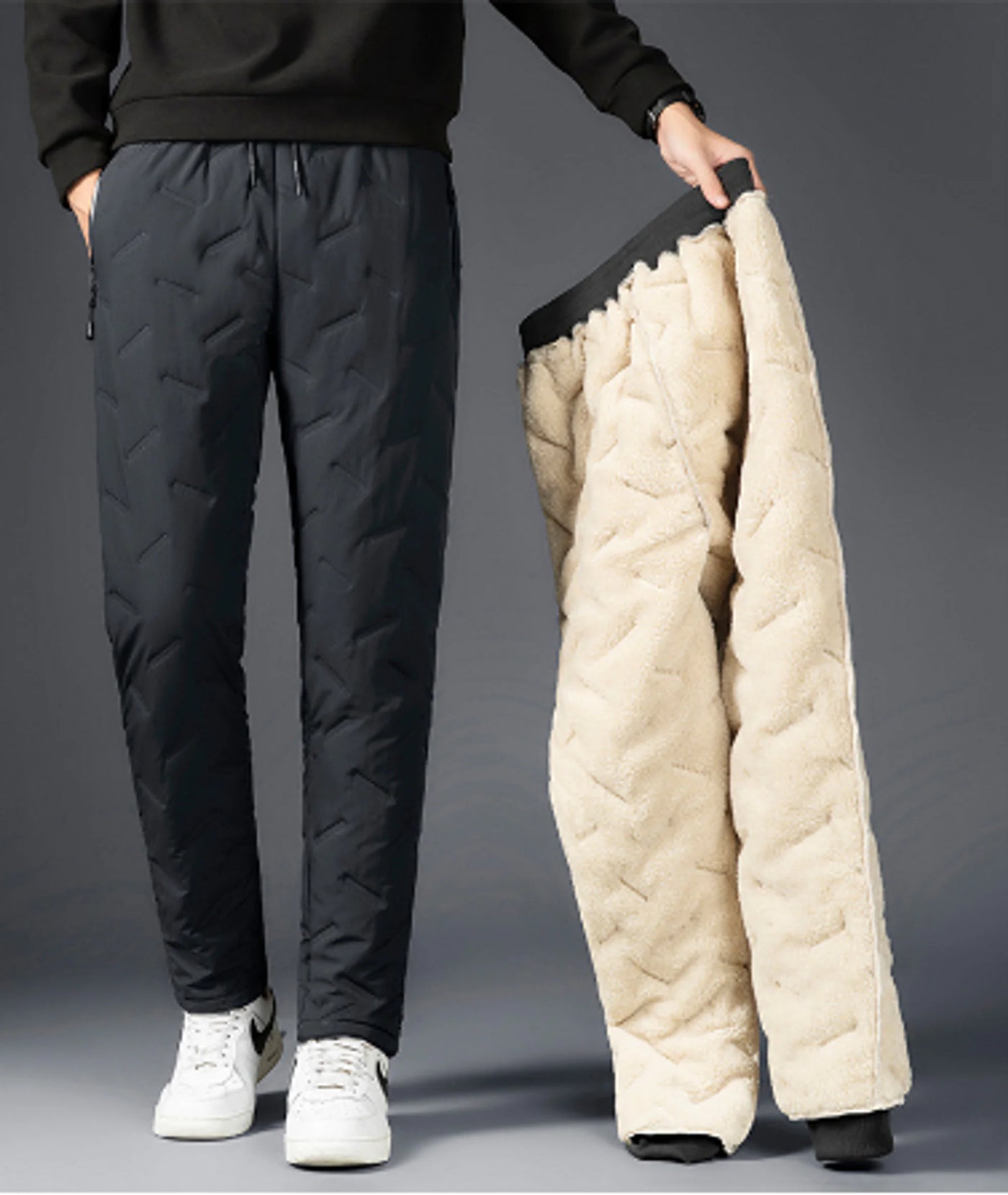 Men's Winter Lambswool Insulated Sweatpants