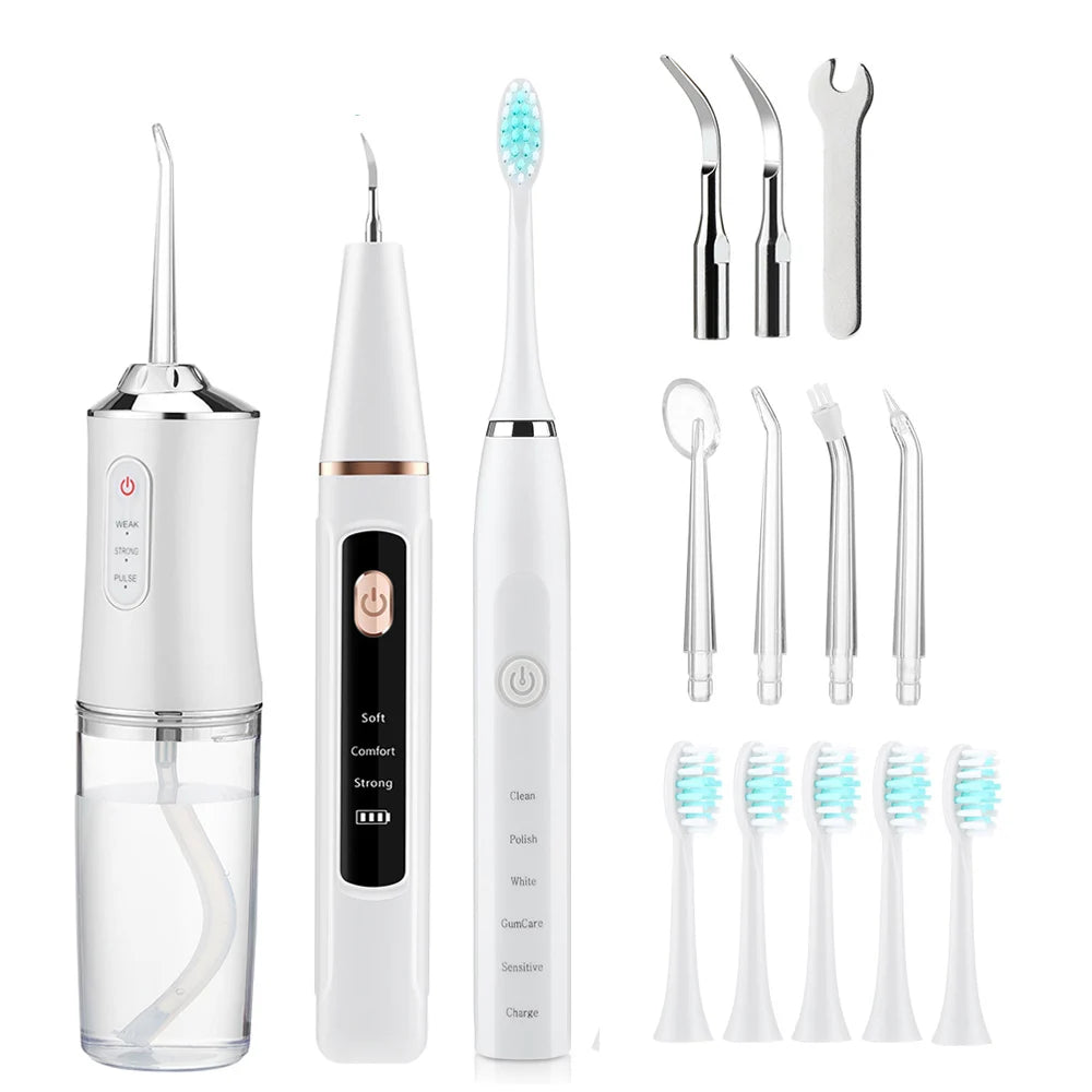Oral Irrigator Dental Water Flosser Toothbrush Set