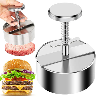 304 Stainless Steel Non-Stick Burger Press