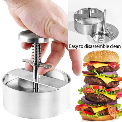 304 Stainless Steel Non-Stick Burger Press