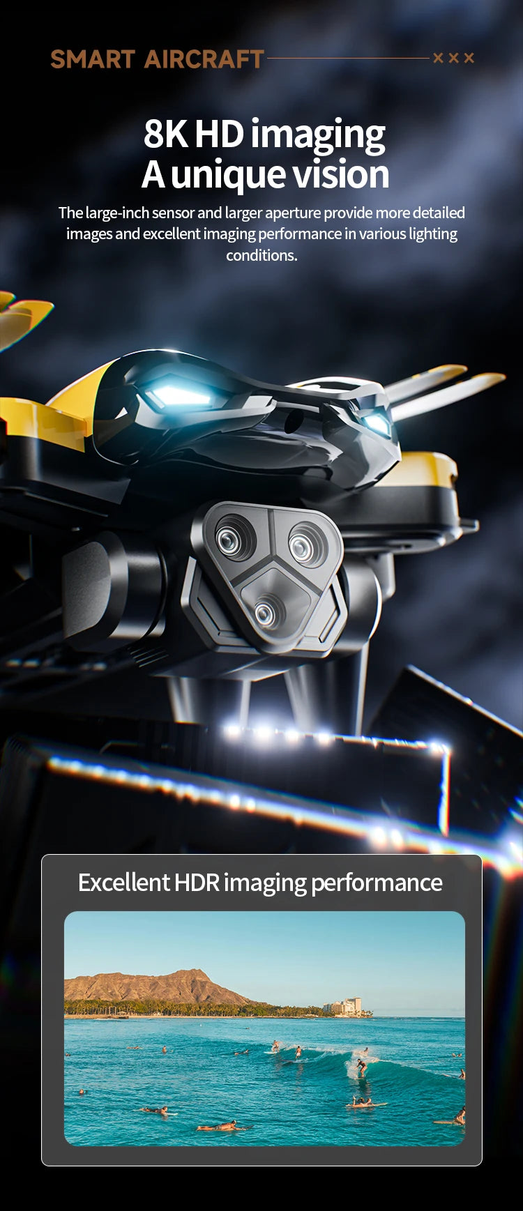 KBDFA New M5 Max Drone with 8K 4K HD Camera