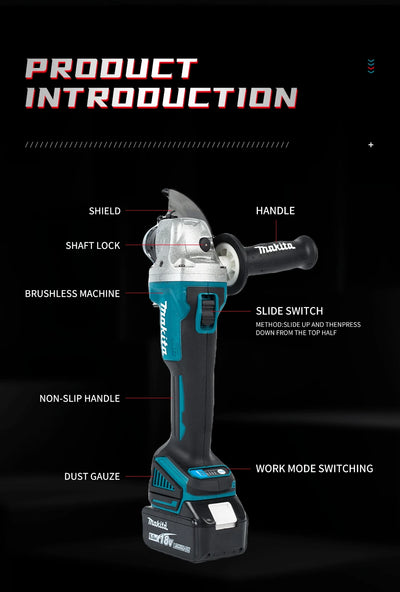 Makita 18V Brushless Lithium Angle Grinder