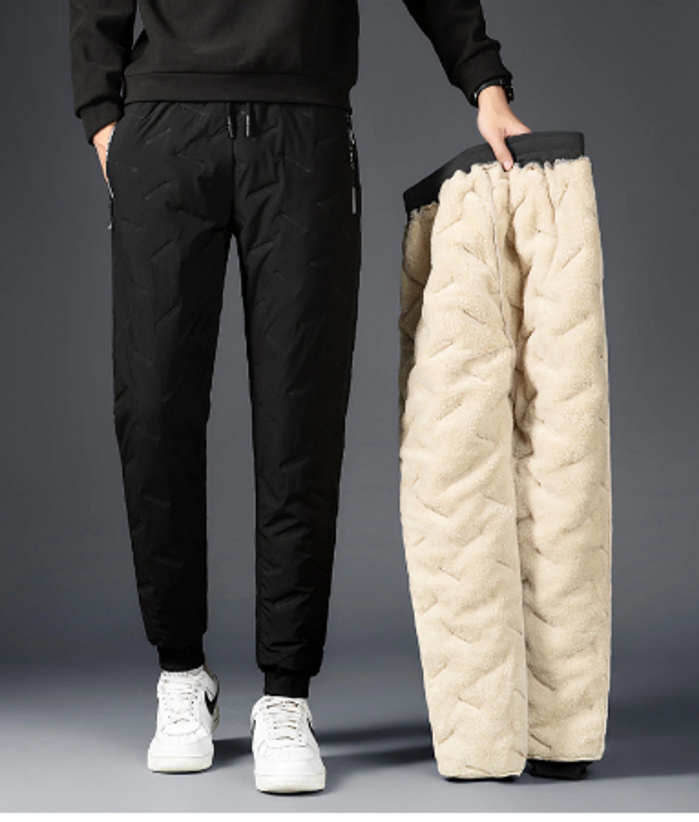 Men's Winter Lambswool Insulated Sweatpants