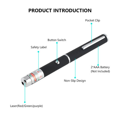 3 Packs 900Mile Laser Light Pointer Pen Green Blue Red Light Visible Beam Lazer