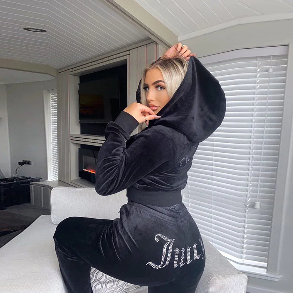 Women's Juicy Hoodie Sweatpants Set