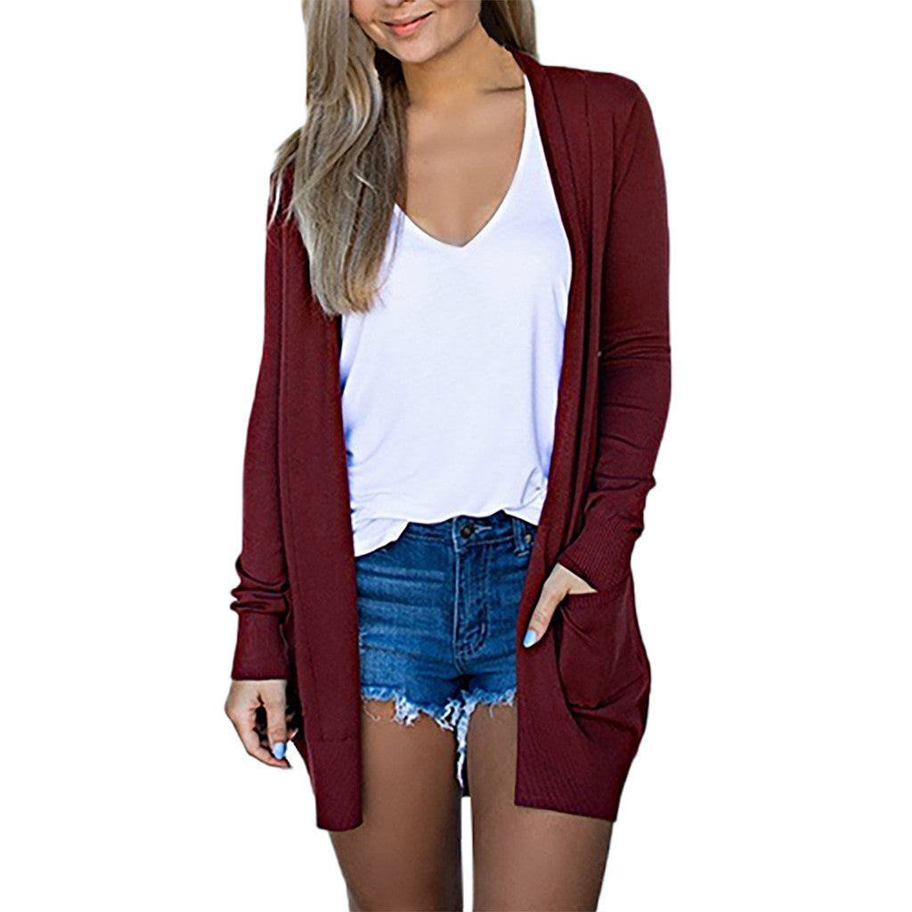 Women's Pockets Meet Cardigan Jackets