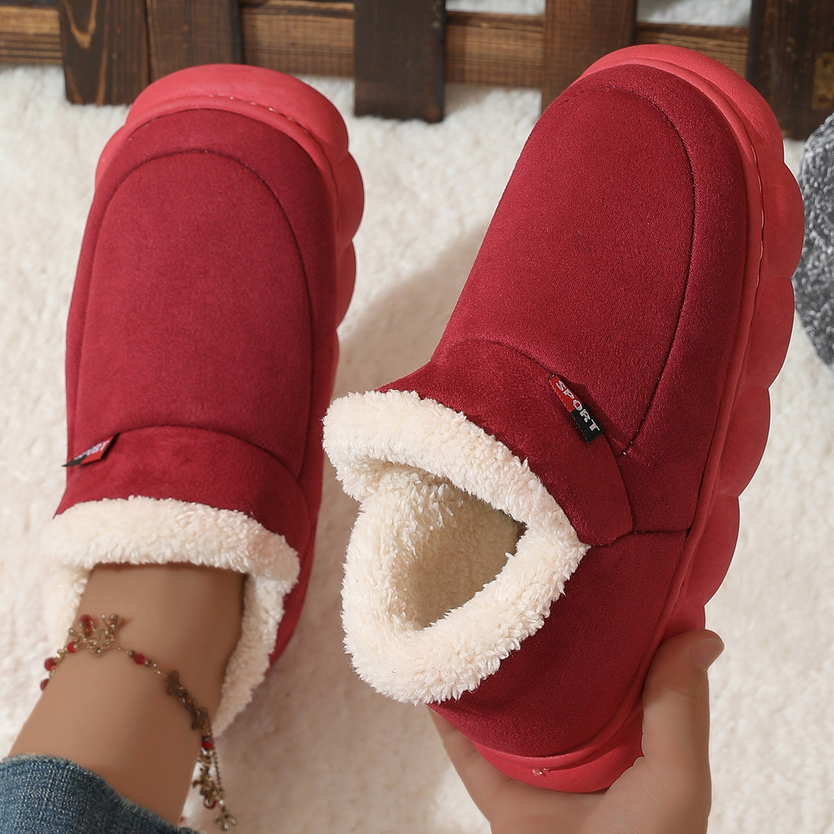 Winter Plush Cotton Slipper Shoes
