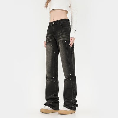 Women's Washed High Street Vintage Jeans