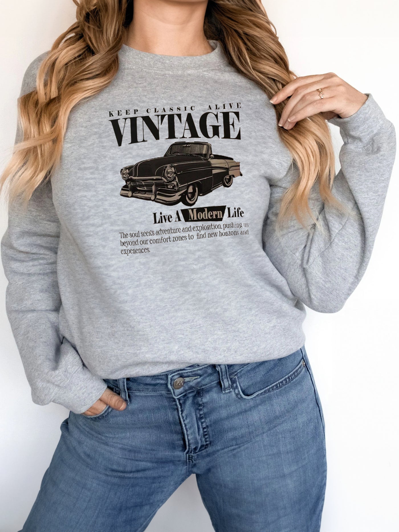 Women's Vintage Long Sleeve Sweatshirt