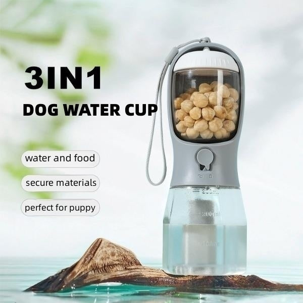 On the Go Pet Feeder and Water Bowl with Waste Bag