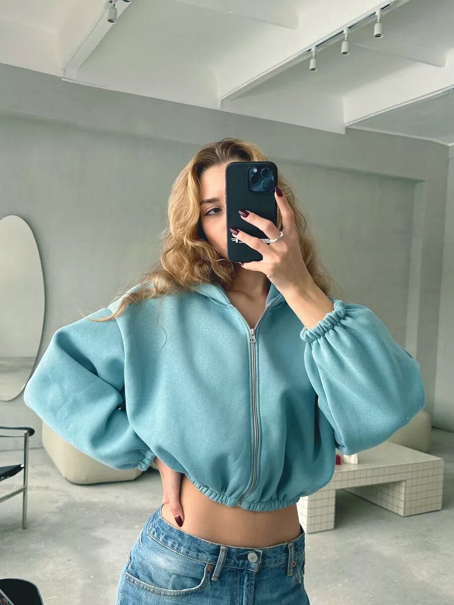 Women's Crop Top Hoodie