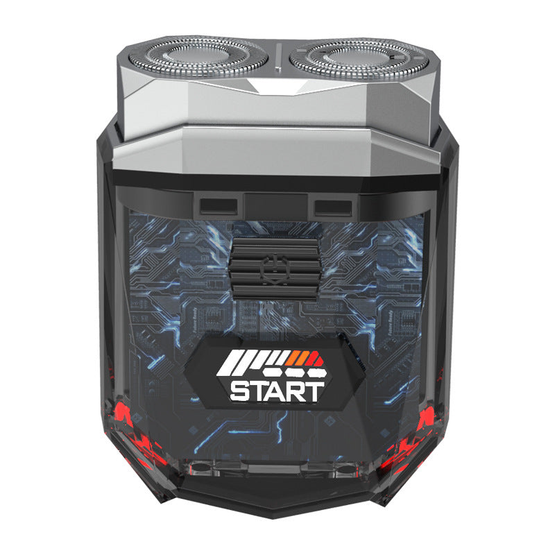 Mini Electric Shaver with Magnetic Suction and Double Cutter Head